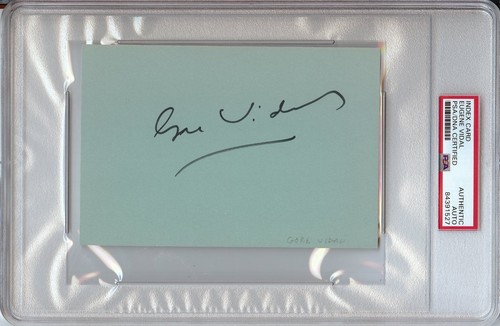 Scheda indice autografata